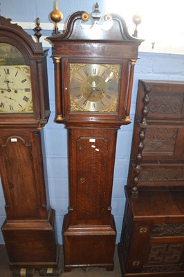 Lot 629 - Neddey Wells Shepley, Georgian oak cased long...