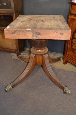 Lot 635 - A large Georgian mahogany dining room table...