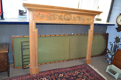 Lot 632 - A Georgian style pine fire surround with...