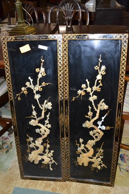 Lot 650 - A pair of contemporary Oriental black...