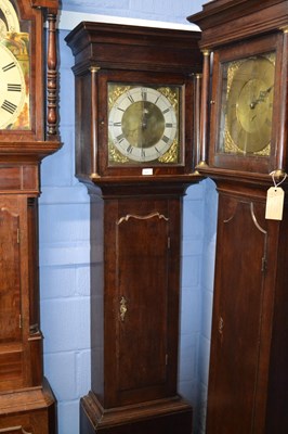 Lot 657 - A Georgian oak cased long cased clock with...