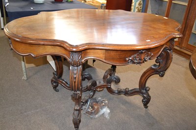 Lot 659 - Victorian rosewood centre table raised on...