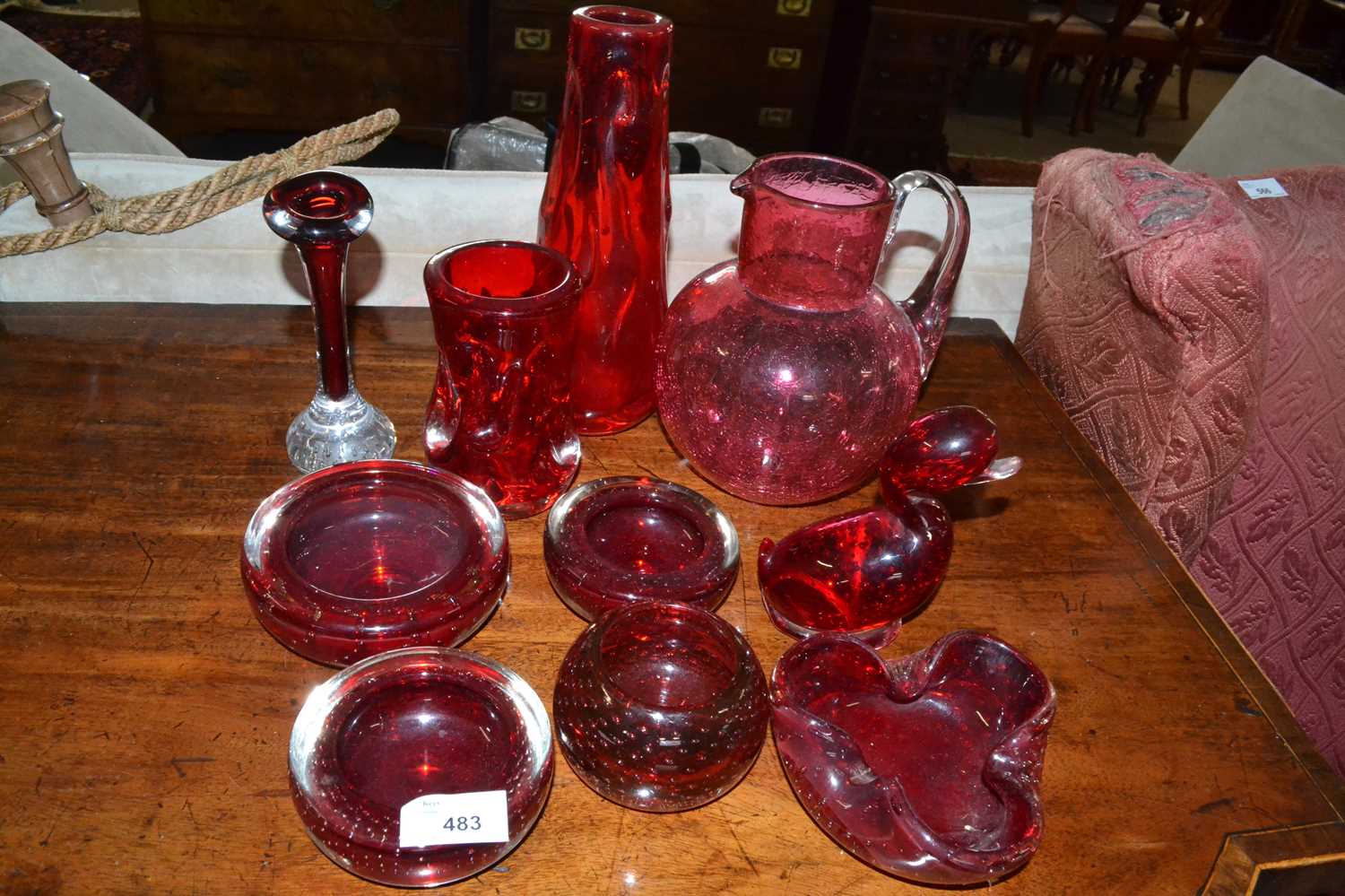 Lot 483 - Whitefriars and other glass wares to include...