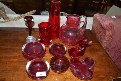 Lot 483 - Whitefriars and other glass wares to include...