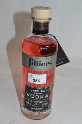 Lot 255 - Filliers Premium Grain Wild Strawberry Vodka -...