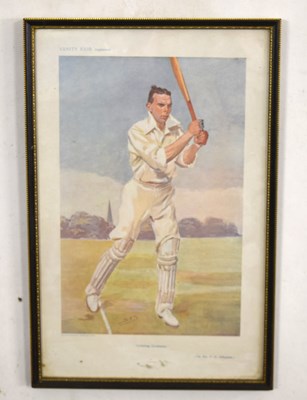 Lot 69 - Two framed vanity fair sporting cricket prints...