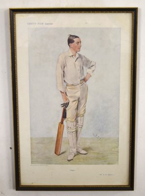 Lot 69 - Two framed vanity fair sporting cricket prints...
