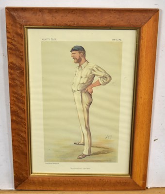 Lot 71 - Framed Vanity Fair chromolithograph cricket...