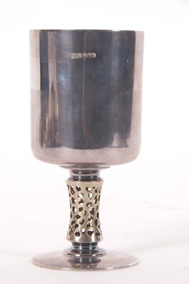 Lot 6 - An Elizabeth II silver goblet having a plain...