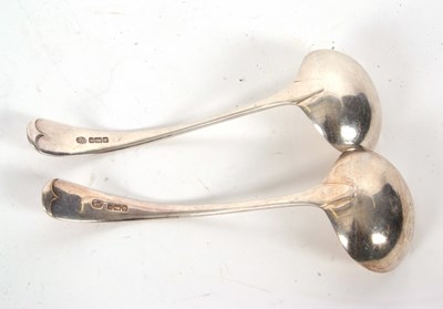 Lot 14 - A pair of Edwardian Old English pattern silver...