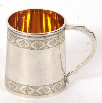 Lot 20 - George III silver christening mug of tapering...