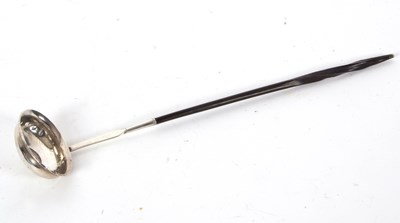 Lot 78 - A early 19th Century silver toddy ladle having...