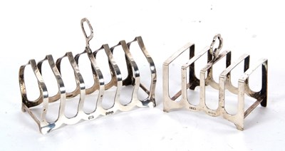 Lot 34 - Mixed Lot: George VI silver toast rack of...
