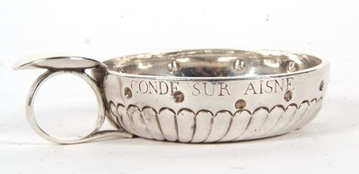 Lot 28 - A French white metal wine taster, circa 1870,...
