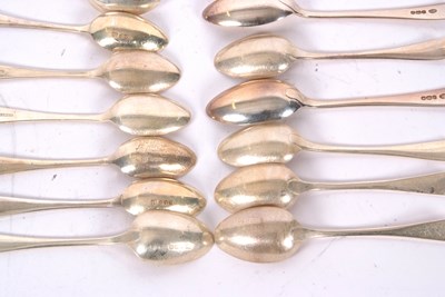 Lot 47 - Mixed Lot: Silver teaspoons including a set of...