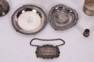 Lot 55 - Mixed Lot: Late Victorian small silver...