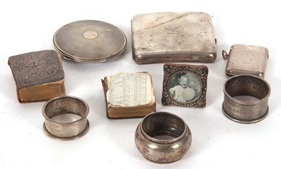 Lot 58 - Mixed Lot: An Edward VII silver cigarette case...