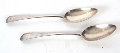 Lot 59 - A pair of George III silver tablespoons both...