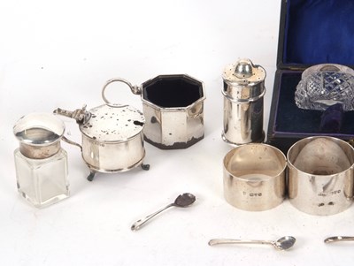 Lot 69 - Mixed Lot: George VI silver three piece...