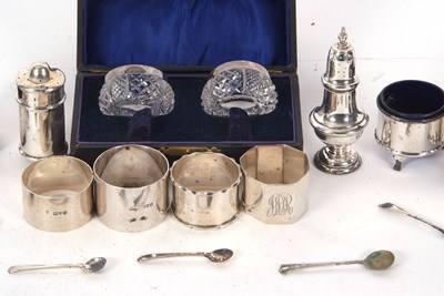 Lot 69 - Mixed Lot: George VI silver three piece...