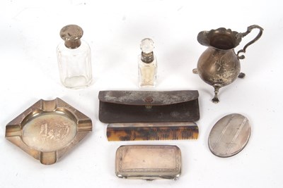 Lot 74 - Mixed Lot: An Edwardian silver ashtray of...