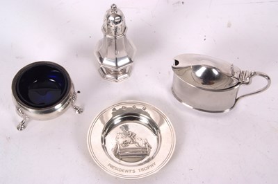 Lot 75 - Mixed Lot: A large Victorian silver mustard,...