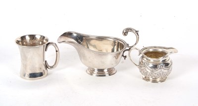 Lot 76 - Mixed Lot: George V silver christening mug of...