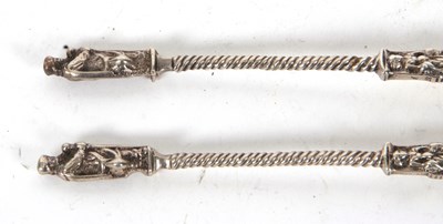 Lot 88 - A pair of decorative continental silver plated...