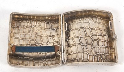 Lot 96 - A Victorian silver crocodile skin pattern...