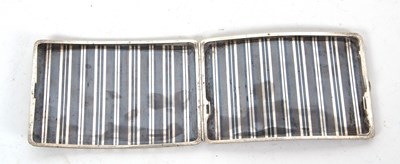 Lot 98 - A vintage mixed metal banded card case of...