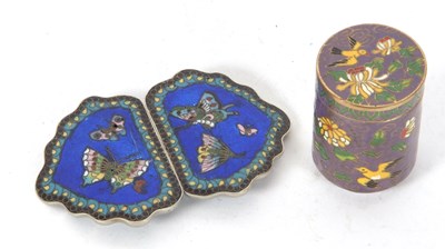 Lot 117 - Mixed Lot: A vintage enamel two part buckle on...