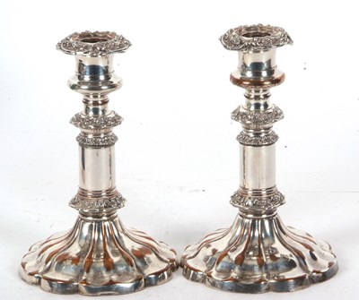 Lot 164 - Pair of antique Old Sheffield plated table...