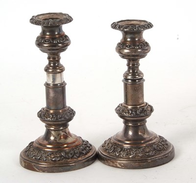 Lot 392 - A pair of antique Old Sheffield plated table...