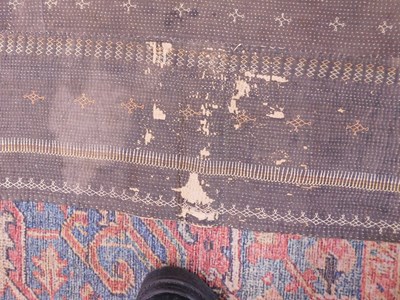 Lot 198 - Two Saami quilts, approx. 55 x 200cm & 110 x...