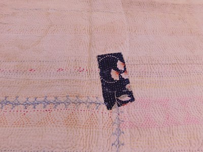 Lot 198 - Two Saami quilts, approx. 55 x 200cm & 110 x...