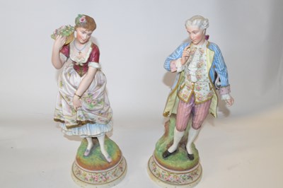 Lot 363 - Pair of 19th Century French Bisque Porcelain Figures