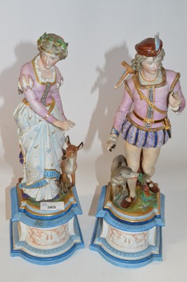 Lot 365 - Pair of 19th Century French Bisque Figures