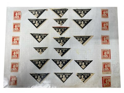 Lot 371 - A collection of various 1950s Tintin stamp...