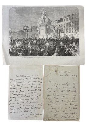 Lot 376 - RICHARD COBDEN, Influential British Statesman...