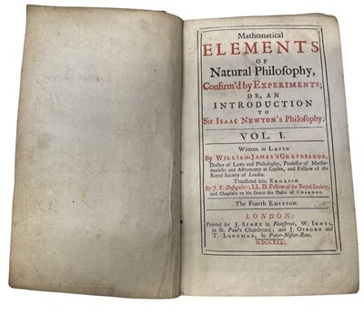 Lot 317 - SIR ISAAC NEWTON AND J T DESAGULIERS (Transl):...