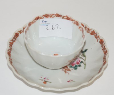 Lot 262 - Qianlong Famille Rose Teabowl and Saucer