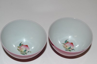 Lot 328 - Chinese Porcelain Ruby/Pink Monochrome Bowls