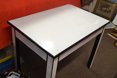 Lot 689 - Vintage enamel dentists table - 91 cm wide