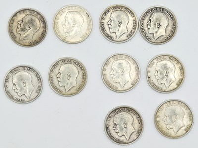 Lot 111 - Quantity of 10x GRV silver Half Crowns to...