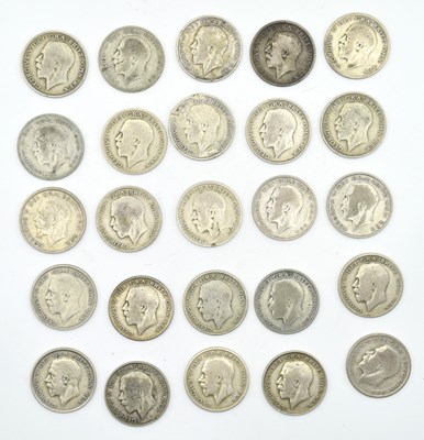 Lot 101 - Quantity of second coinage GRV Half Crowns...