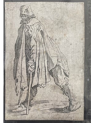 Lot 346 - JACQUES CALLOT: Small etching, Beggar on...