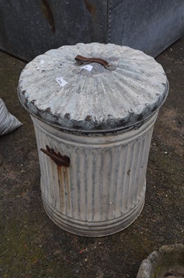 Lot 410 - A galvanised dustbin