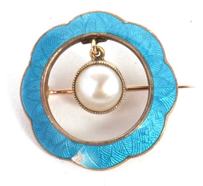 Lot 113 - An early 20th century enamel and 'pearl' by...