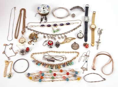 Lot 235 - A mixed lot of jewellery and watches, to...