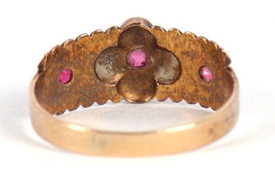 Lot 36 - A late Victorian ruby and seed pearl ring,...